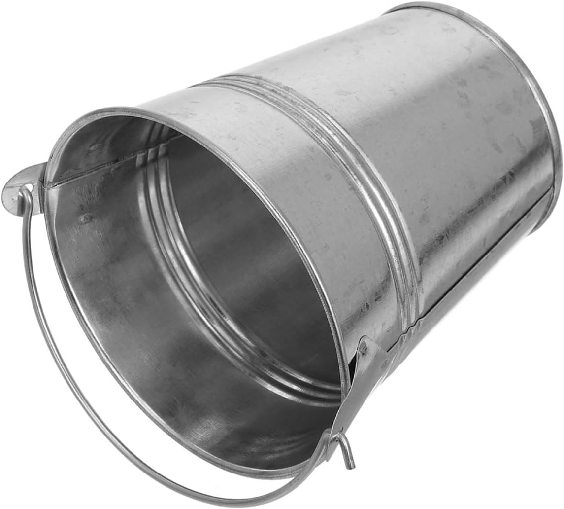 Dekorativer Kleiner Metalleimer Aus Eisen Silber 8cm Tiefe