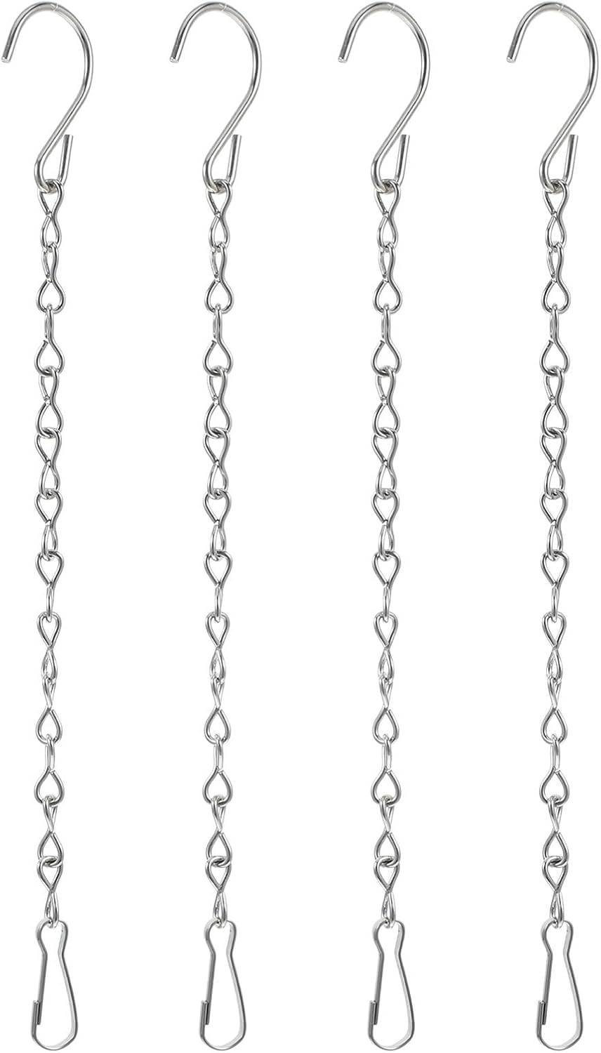 Für Hängepflanzen 4 Stück Mit S Haken 24cm Edelstahl Silber