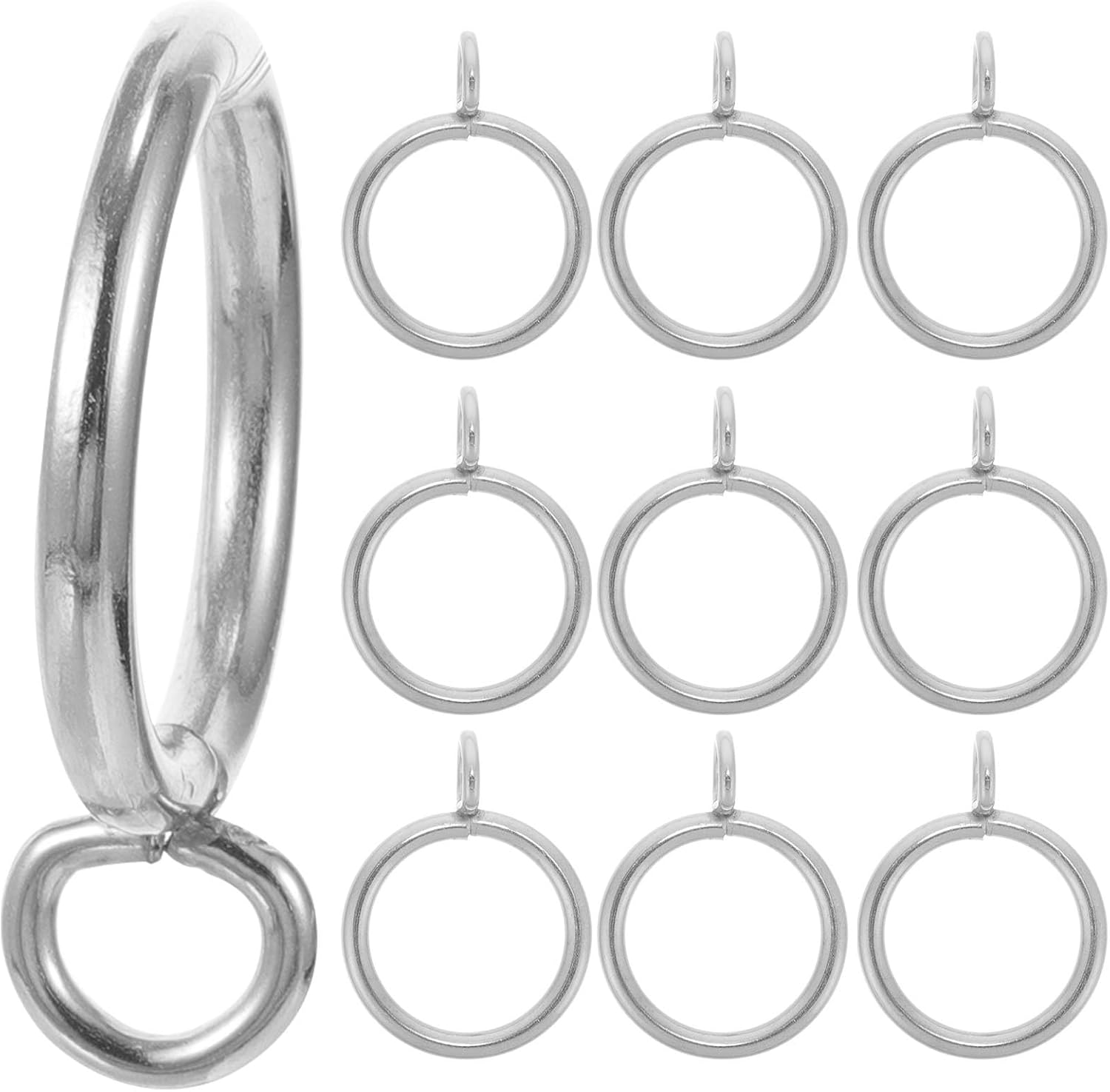 10 Pvc Duschvorhangringe Silber Dicke Ausführung Und