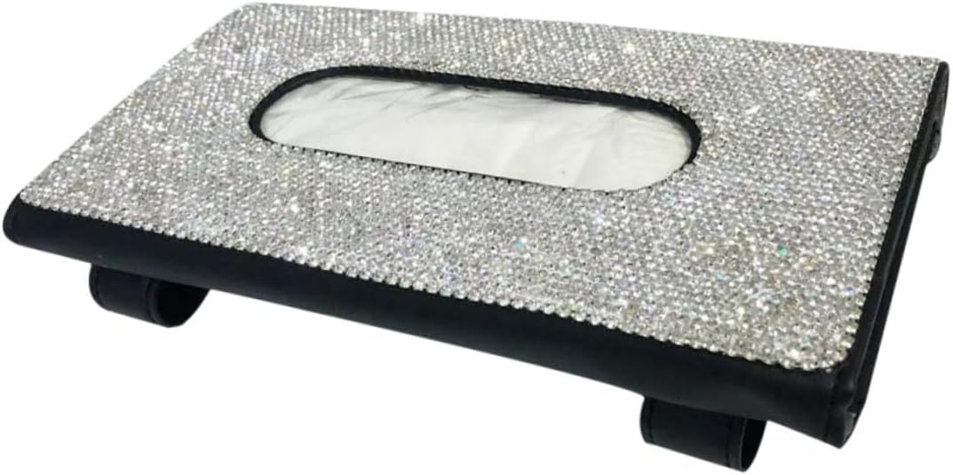 Taschentuchbox Mit Sonnenblende Pu Leder Und Schmucksteinen