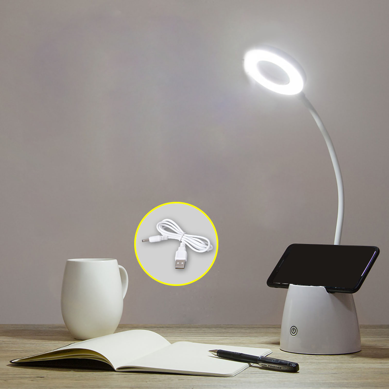 Klappbare Led-tischleuchte Mit Verstellbarem Augenschutz