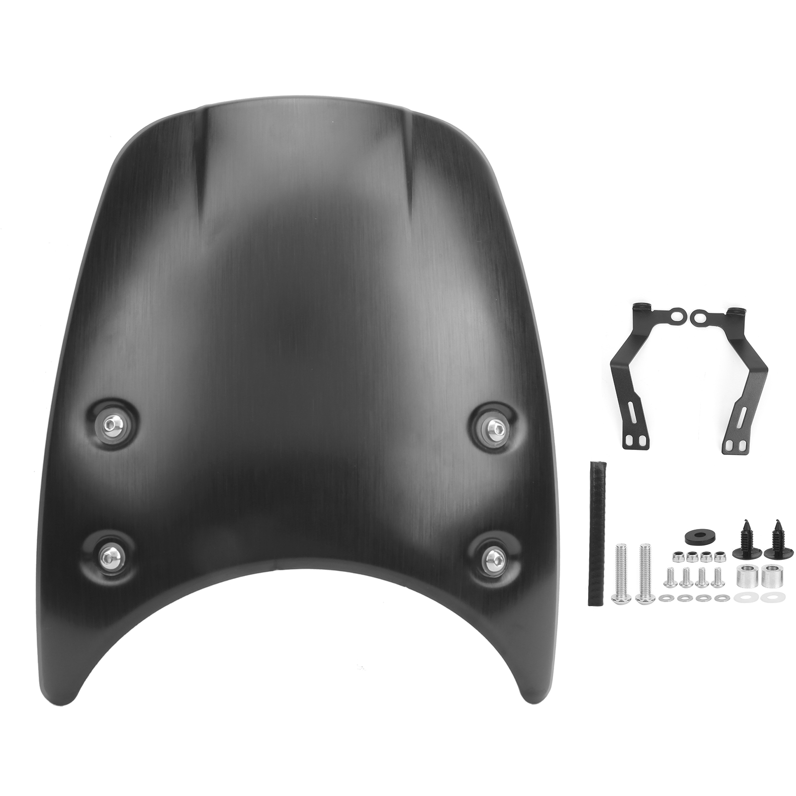 Kompatible Schwarze Aluminium-windschutzscheibe Und Scheinwerferverkleidung