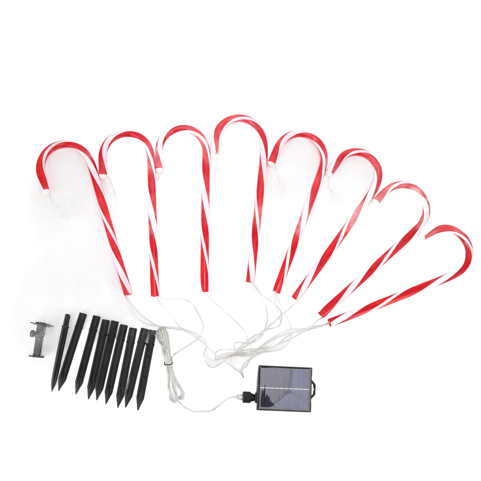 Beleuchtete Weihnachtszuckerstangen (1 Für 8)