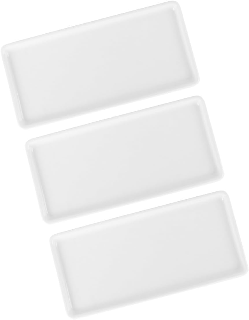 Quadratisches Keramiktablett 3 Teiliges Set Für Badezimmer