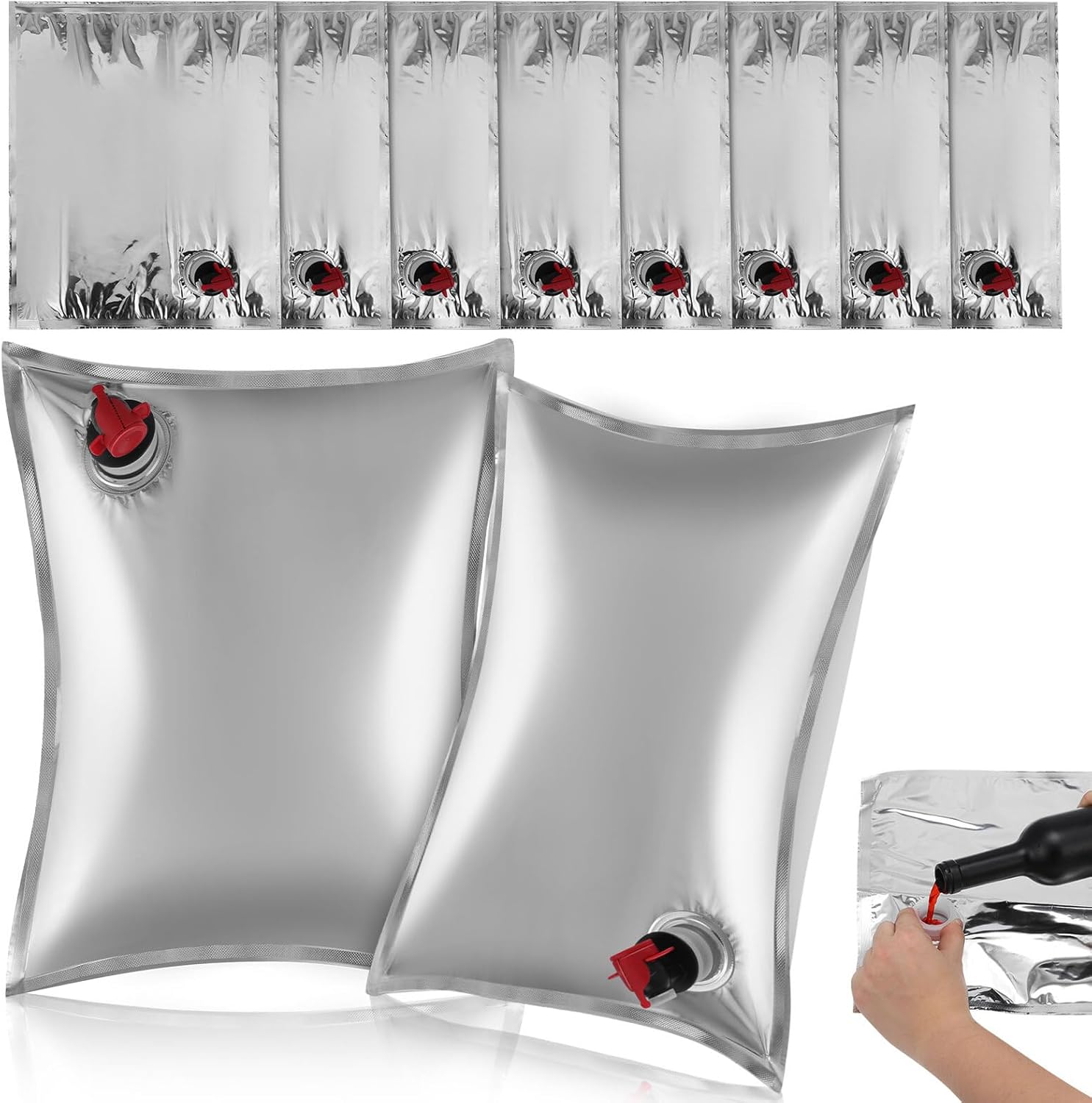 5 Liter Wein Und Getränkespenderbeutel 10er Pack Aus