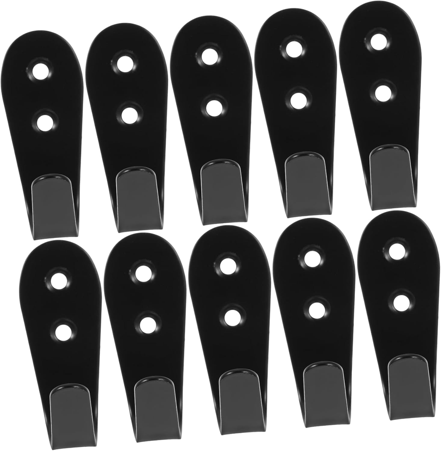 Stück Schwarze Metallhaken Doppelkopf Kleiderhaken Tür Und