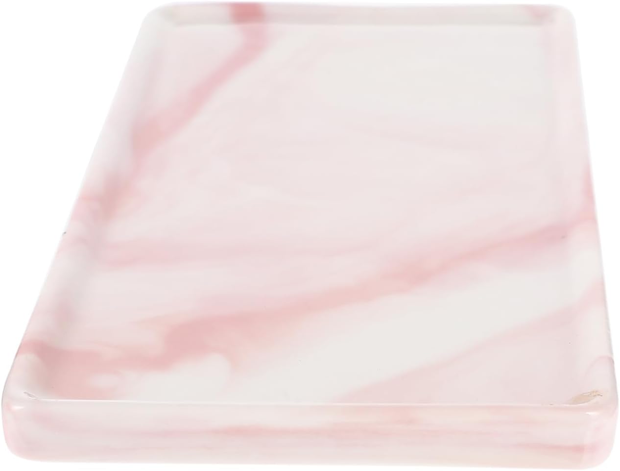Badezimmer Organizer Tablett Im Rosafarbenen Keramik Marmor