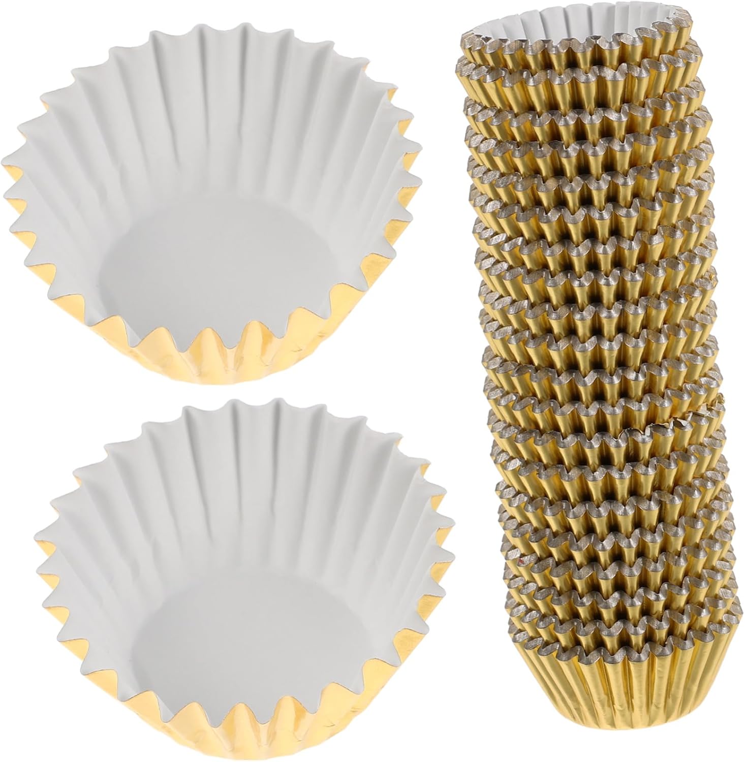 Stück Mini Gold Cupcake Förmchen Dicke Antihaftbeschichtete