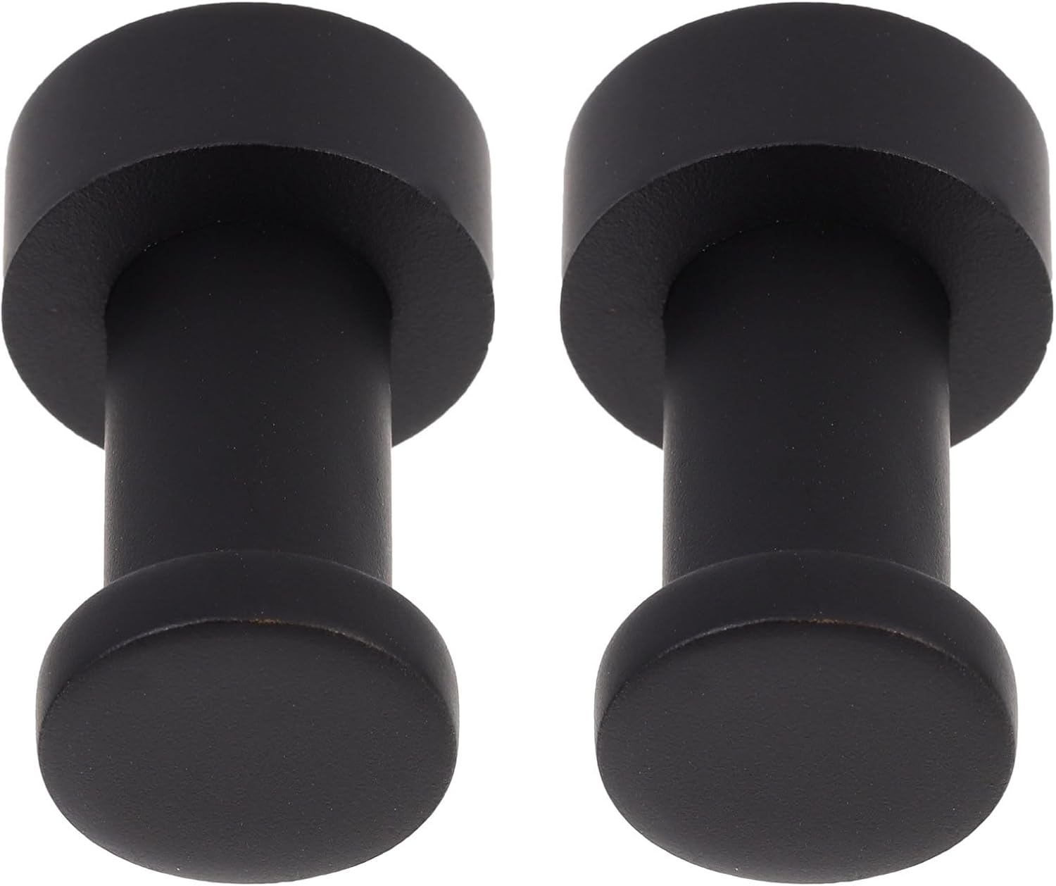 2er Pack Schwarze Messing Badezimmerhaken Runde Handtuch Und