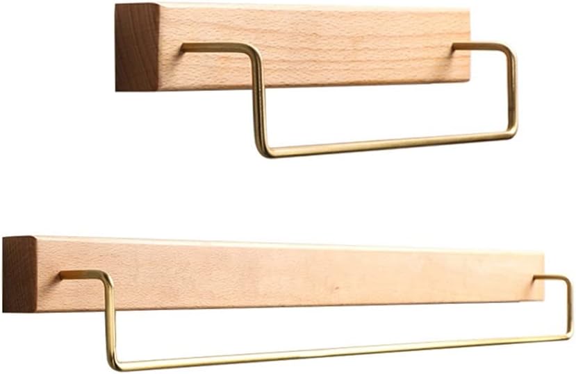 Handtuchhalter Aus Holz Mit Messinghaken Für Badezimmer Und