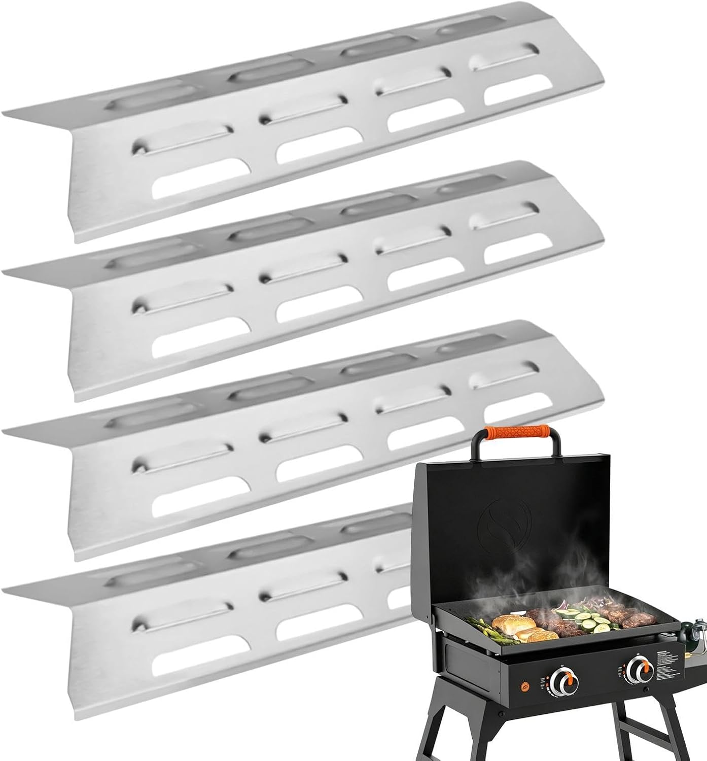 Für Grill Flammenschutz Universal Grill Wärmeplatten 4 Stück