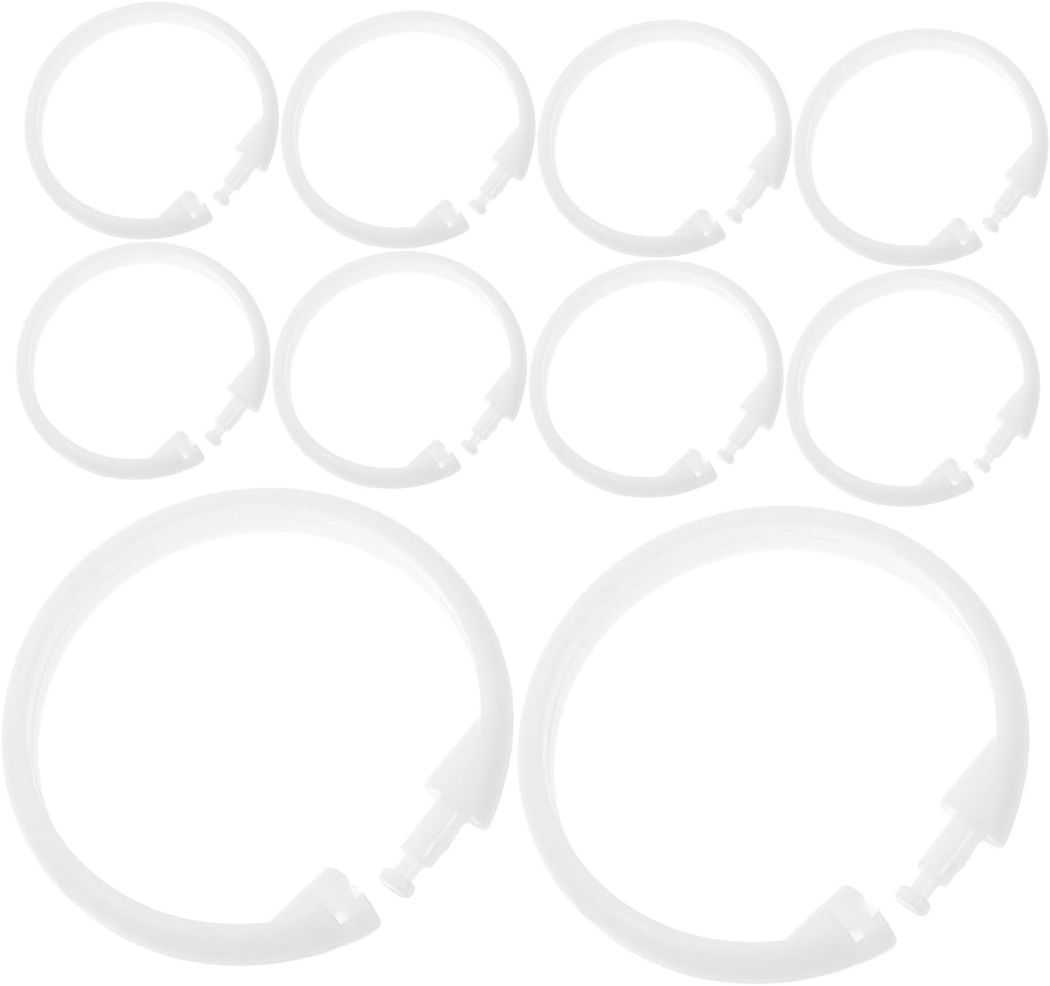 Duschvorhanghaken 30er Pack Runde Kunststoffringe Einfache