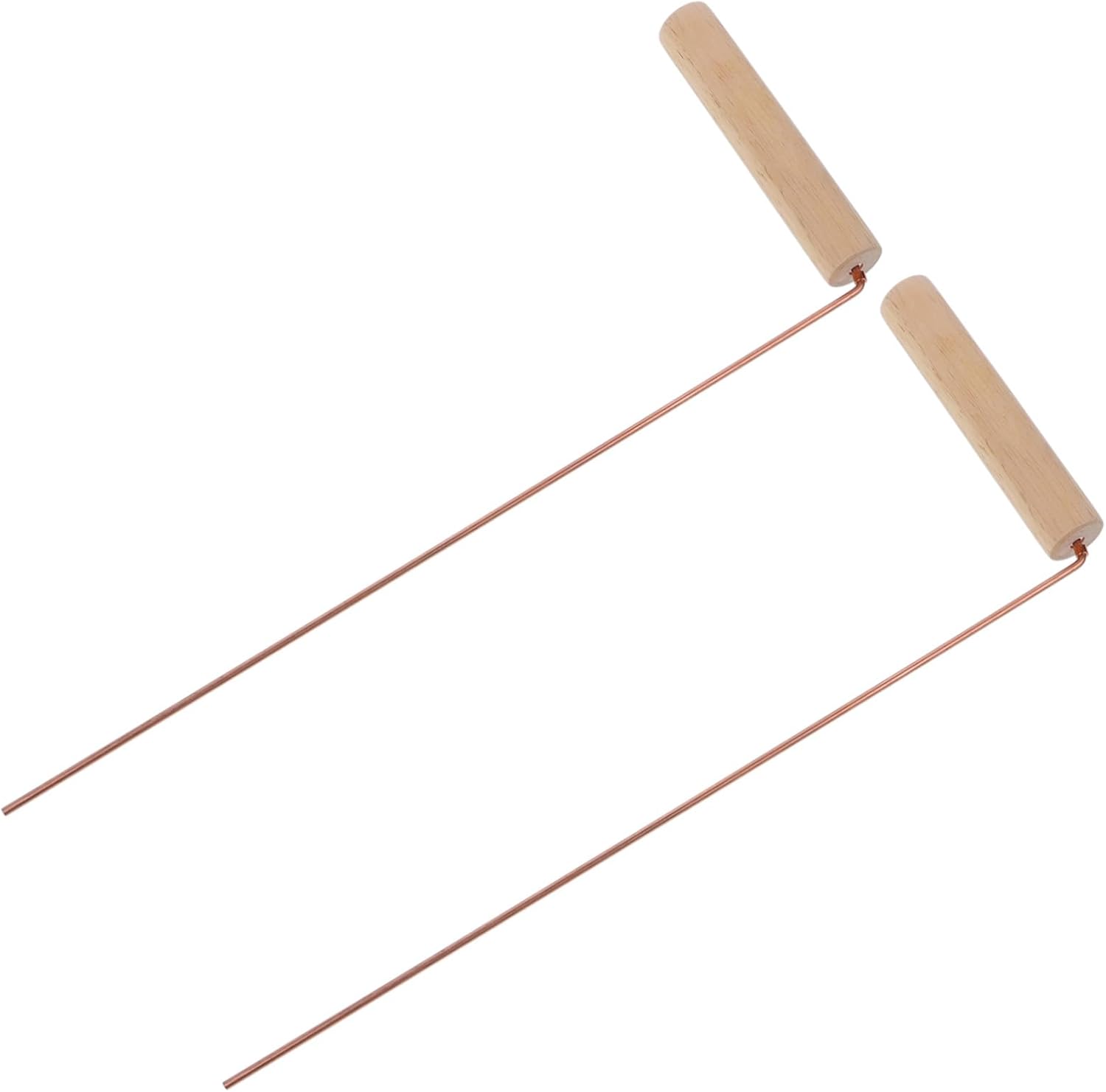 2 Stück Sondenstab Aus Messing Mit Holzgriff Glatte