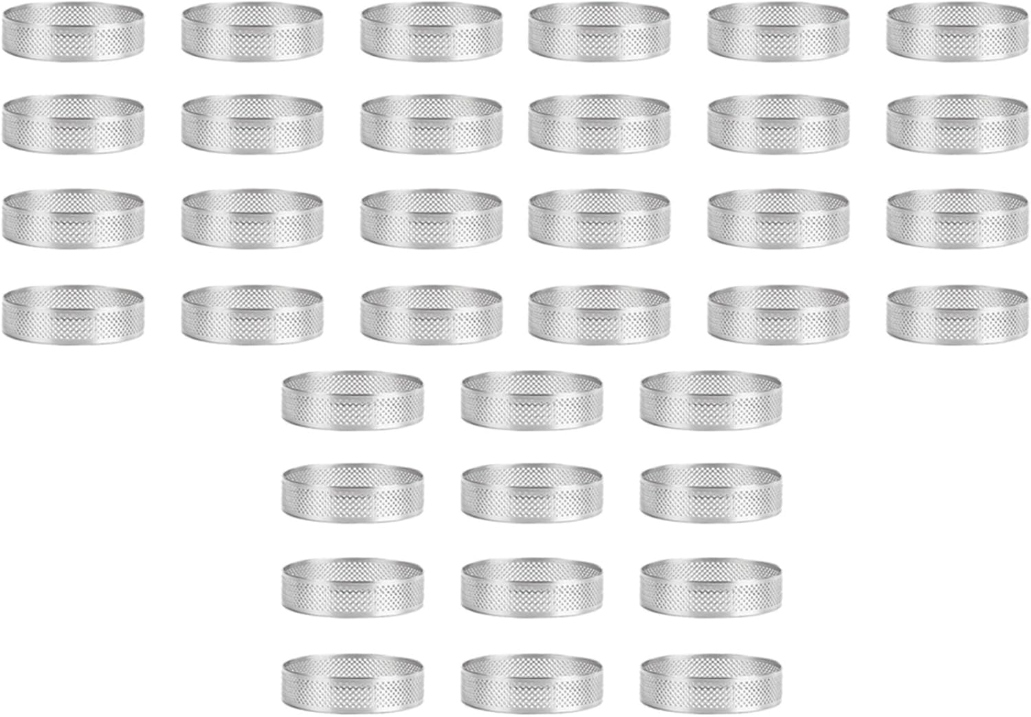 36 Edelstahl Kuchenringe Perforierter Mousse Kuchenring