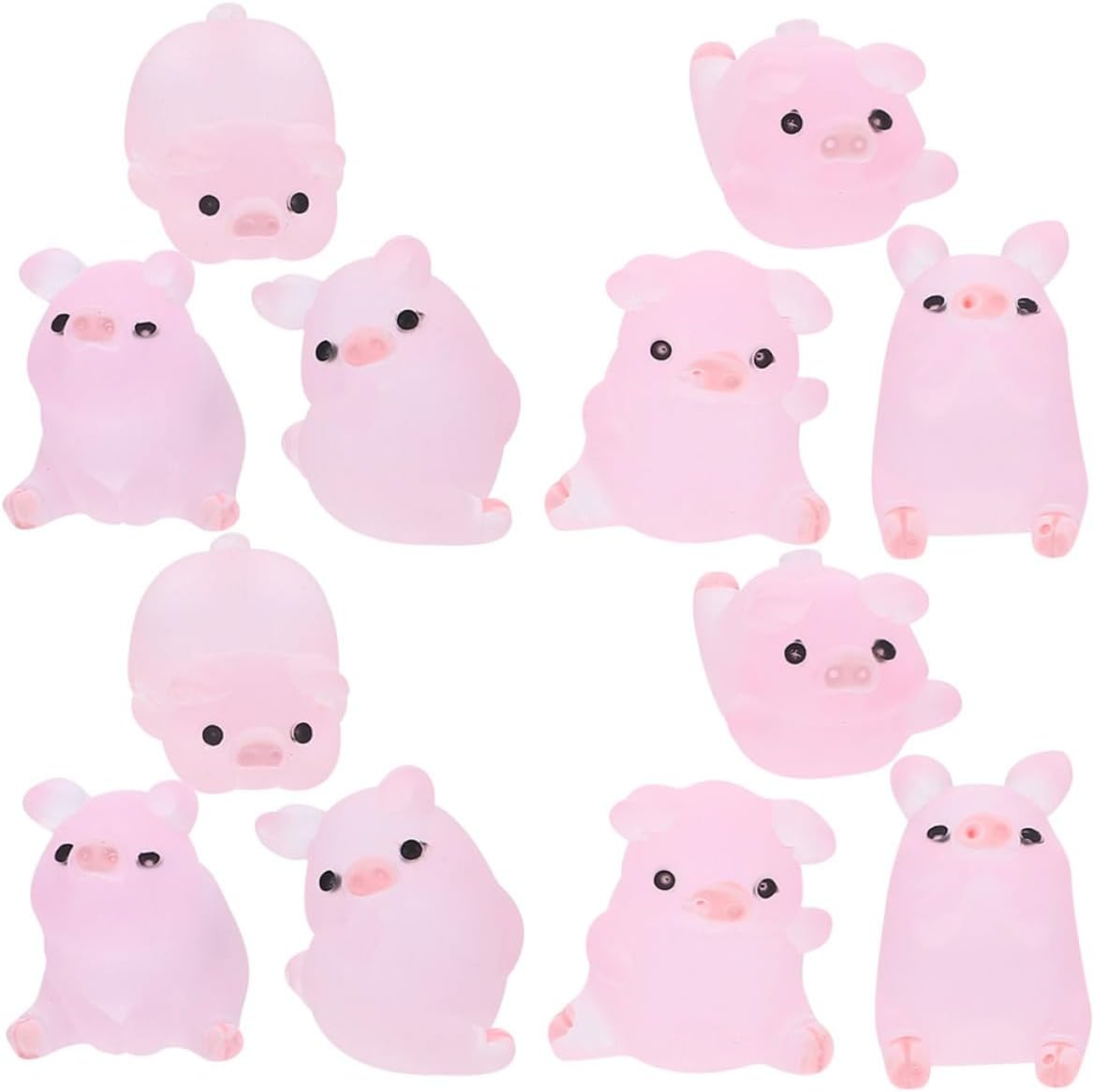Stück Rosa Kunstharz Schwein Miniaturfiguren Mit Zarten