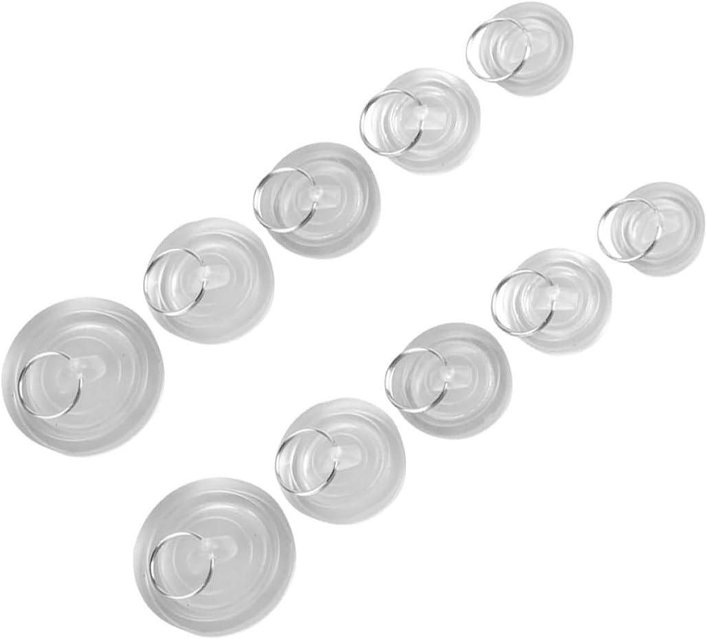 10 Teiliges Set Gummi Spülbeckenstöpsel Mit Ring Transparent