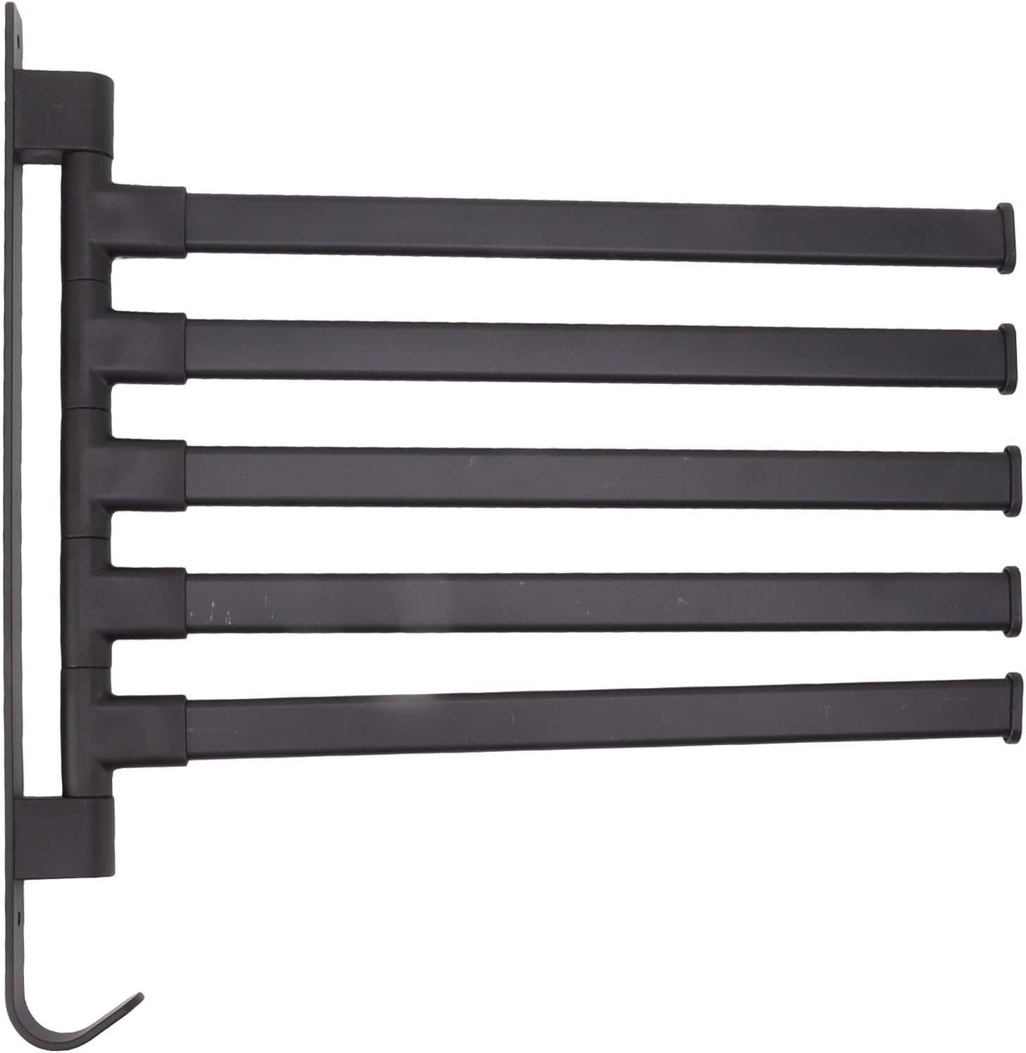 Schwarzer Drehbarer Handtuchhalter Wandmontage Hängestange