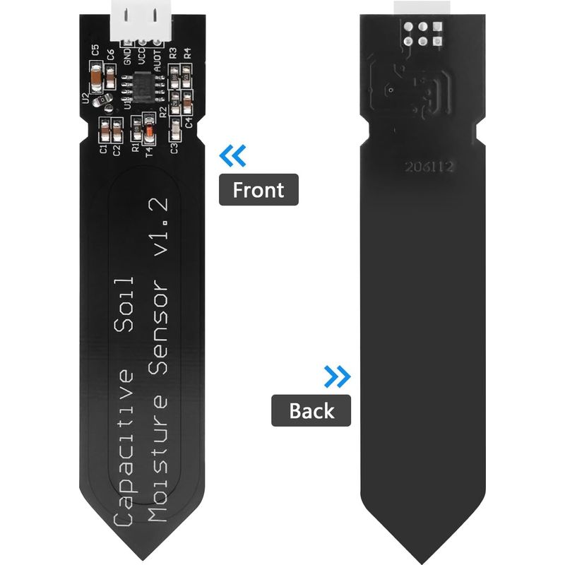 Set Mit 5 Bodenfeuchtesensoren – Analog-kapazitiv – Hygrometer – Korrosionsfreier Feuchtigkeitssensor – Solarfeuchtesensor Für Arduino