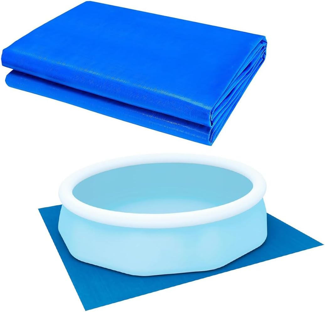 Schwimmbad-bodenmatte, Rechteckige Bodenplane, Schutzmatte Für Aufblasbare Schwimmbecken, Schwimmbadbodenschutz (335 X 335 Cm / 131,9 X 131,9 Zoll)