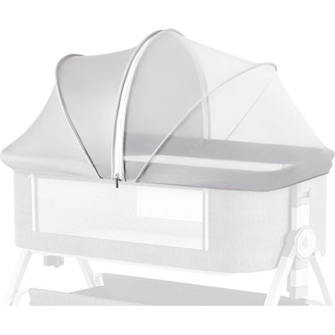 Liemuao Moskitonetz Für Kinderbetten, Universelles Babybett-moskitonetz Mit Sonnenschutz, Reisebett-moskitonetz Mit Reißverschluss, Uv-schutz Und Insektenschutz Für Babys (grau)