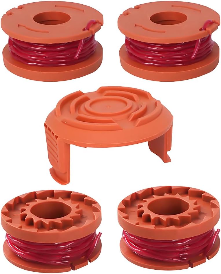 4er-pack Spulen + 1 Kappe Für Worx 20v Freischneider – Ersatzfaden Wa0010 1,65 Mm 3 M Wg180 Wg163 Wg175