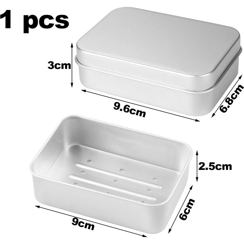 Seifenbox, Seifenbox Aus Festem Material, Wasserdichte Reiseseifenbox, Aluminium-seifenbox Mit Herausnehmbarem Abtropfgitter, Geeignet Für Seifenboxen In Hotels, Studentenwohnheimen Und Badezimmern
