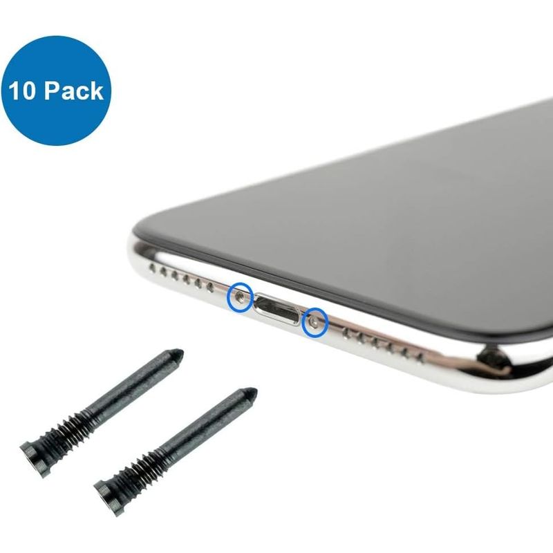 10 Pentalobe-bodenschrauben, Kompatibel Mit Iphone 12 Pro Max / 12 Pro / 12 / 11 Pro Max / 11 Pro / 11 / 11 / Xs Max / Xs / Xr / X – Schwarz