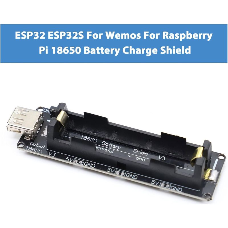 18650 Akku-erweiterungs-shield V3 Mit Micro-usb-anschluss, 18650 Akku-shield 5v V3 Micro-usb-ladegerät Mit Usb-kabel Für Raspberry Pi Und Arduino