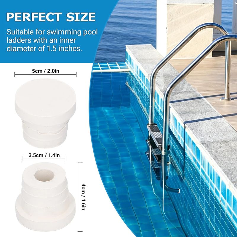 Gummistopper Für Schwimmbadleitern, 2 Stück, 3,5 Cm Innendurchmesser, Gummipuffer Für Leitern, Sicherheitsschutz, Schwimmbadzubehör Für Schwimmbadleitern