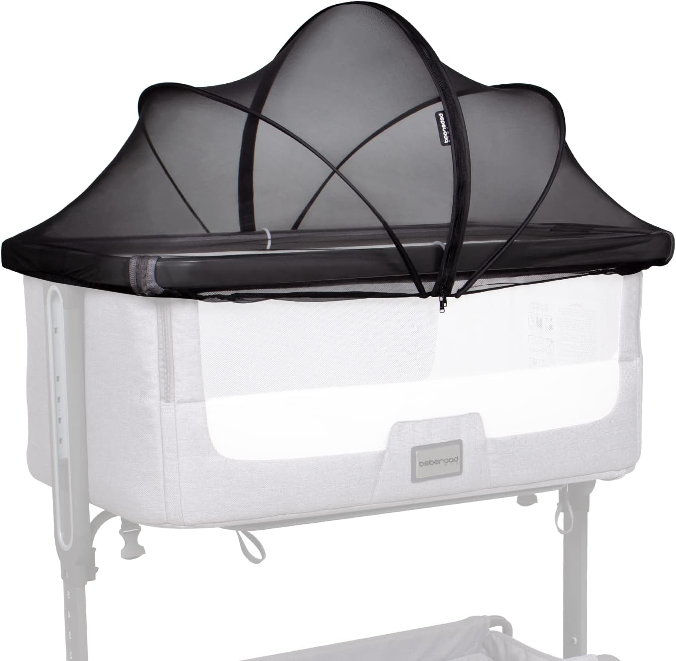 Moskitonetz Für Kinderbett, Reisebett, Gästebett Und Babyschirm - Feinmaschiges Gewebe, Einfach Zu Montieren (schwarz, 96 55 Cm)