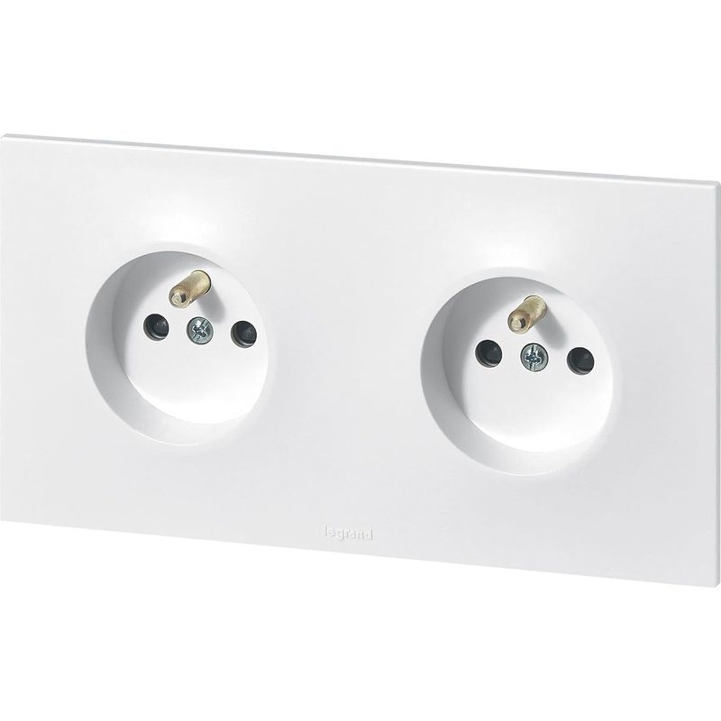 Neptune Doppelsteckdose Mit Vorverdrahtung, Einfache Werkzeuglose Installation, Kindersicherungen, Komplettset, Sofort Installationsbereit