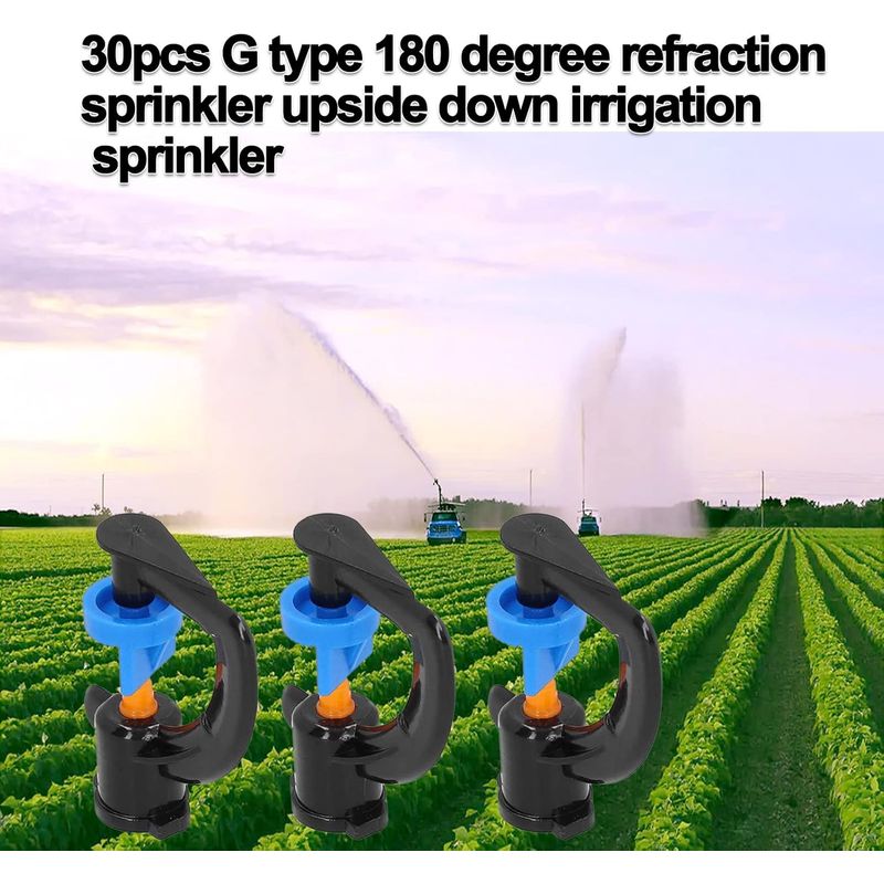 Bewässerungssprinkler, 30 Stück, Abs-material, Typ G, 180-grad-brechungssprühdüse, Umgekehrter Hängender Zerstäuber-sprinklerkopf Für Gewächshäuser