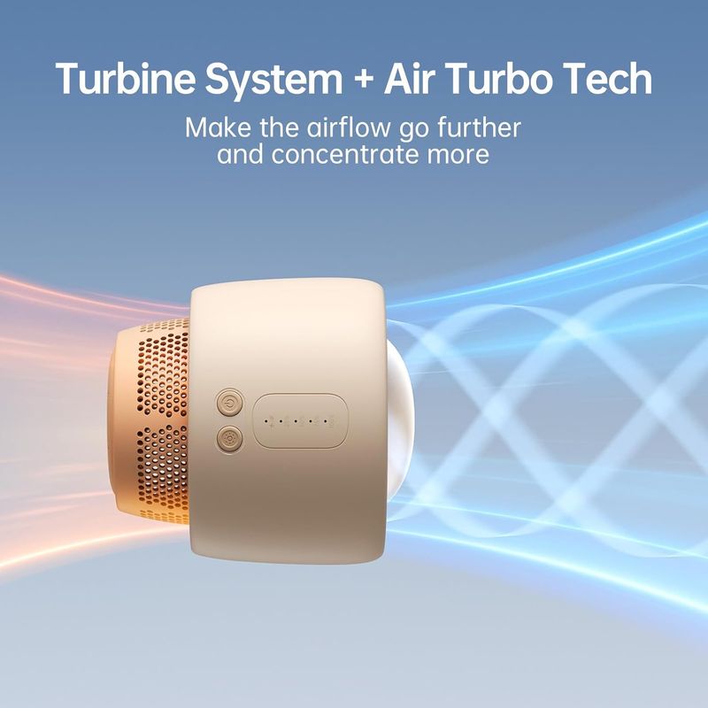 Großer Kinderwagenventilator, Klingenlos Für Babybetten, Tragbar Und Wiederaufladbar Für Büro Und Autositzkühlung Mit Luftreinigung Und Turbo-lufttechnologie.