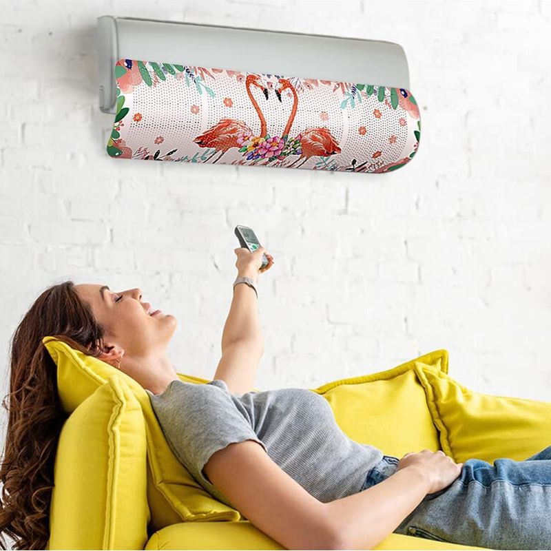 Ncheli Klimaanlagen-windabweiser, 180° Verstellbarer Wandwindschutz, Bohrfreie Montage, 90 X 27 Cm, Schützt Babys Und Schwangere Vor Zugluft, Reinweiß