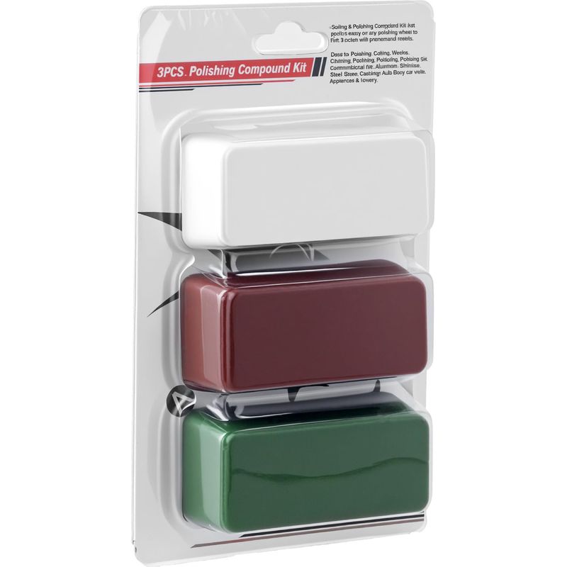 ® 3x 112g Polierpaste Für Hochglanz, Enthält Braun (grob), Weiß (mittel) Und Grün (fein)