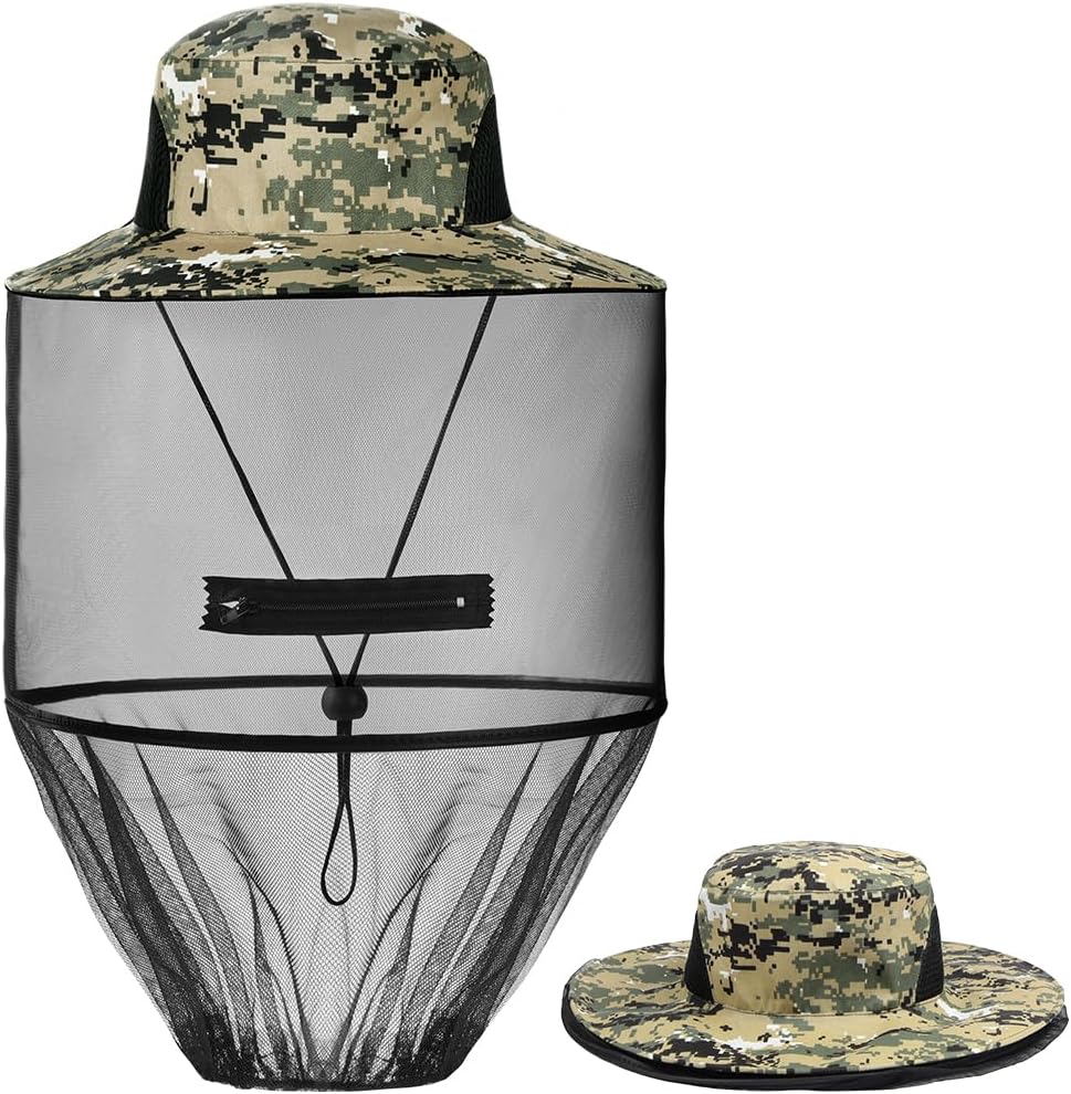 Moskitoschutz-sonnenhut, Sonnenschutz-anglerhut, Anti-mücken-hut, Imkerhut, Moskitonetz-kopfbedeckung Für Outdoor-aktivitäten Wie Wandern, Camping, Gartenarbeit Und Angeln