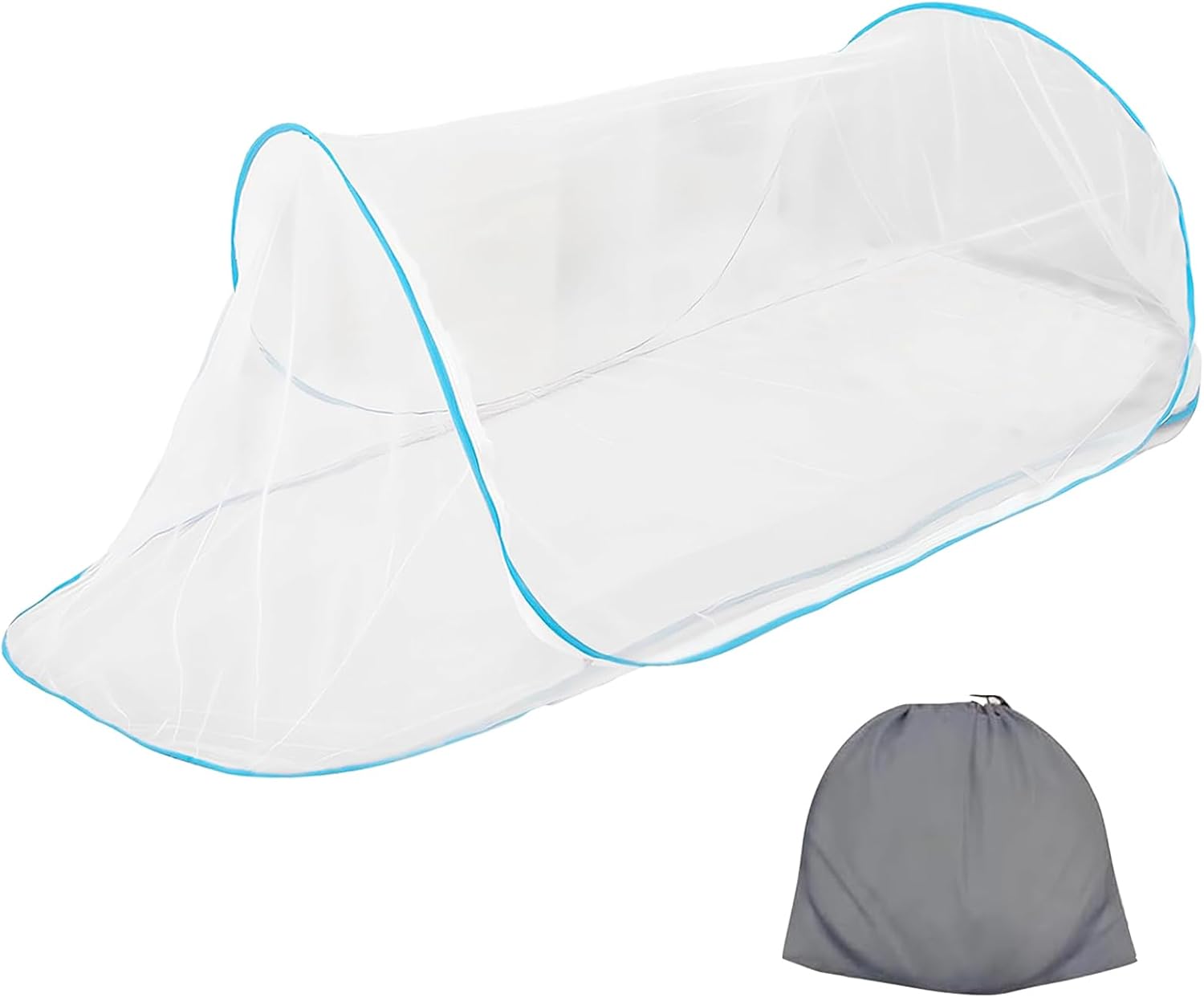 Faltbares Reise-moskitonetz Zum Aufklappen – 200 X 80 X 56 Cm – Für Einzelbetten – Camping-moskitonetz – 360°-schutz – Atmungsaktiv