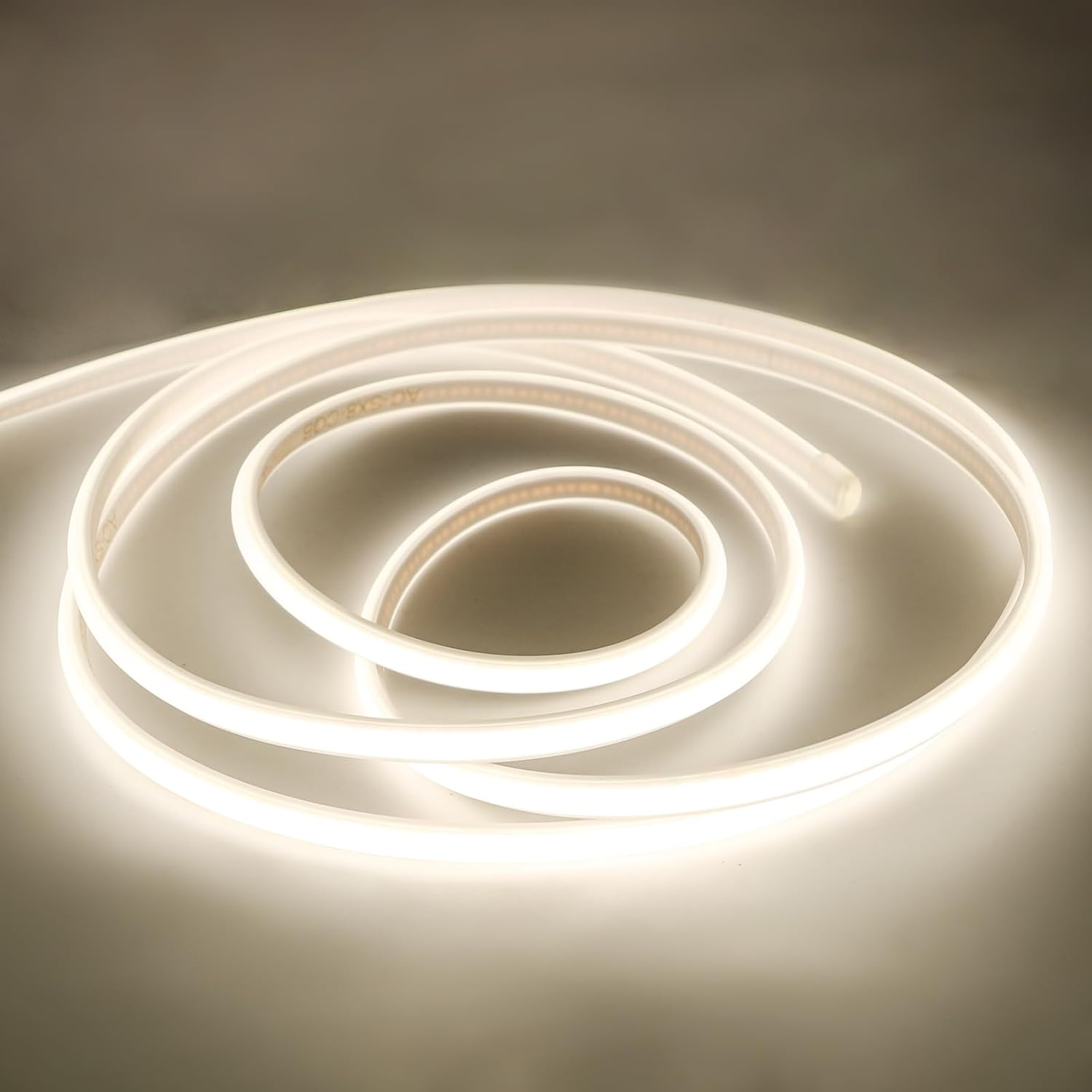 2 M Wasserdichter Cob-led-streifen – 320 Leds/m, 10 W, Neutralweiß 4000 K, Ip67, Mit Schalter Und Stecker – Superhell Für Treppen, Schlafzimmer, Weihnachten