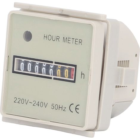 Berm Betriebsstundenzähler, Industrieuhr, Hochpräziser Elektrischer Zeitzähler 099999h59m, 220–240 V Wechselstrom
