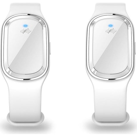 2er-pack Ultraschall-mückenabwehrarmbänder Mit Usb-ladekabel, Geeignet Für Erwachsene Und Kinder (weiß)