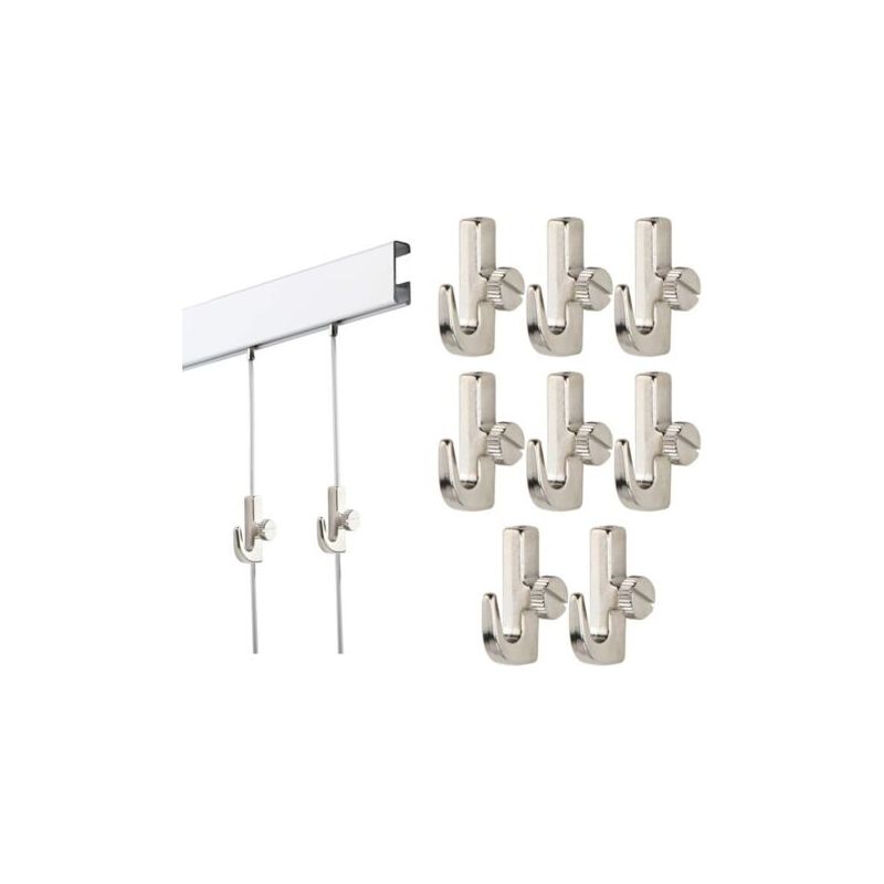 Set Mit 10 Mini-bilderleistenhaken In Silber Zum Aufhängen Von Bildern Und An Schienen, Ideal Zum Aufhängen Von Kunstwerken Und Rahmen