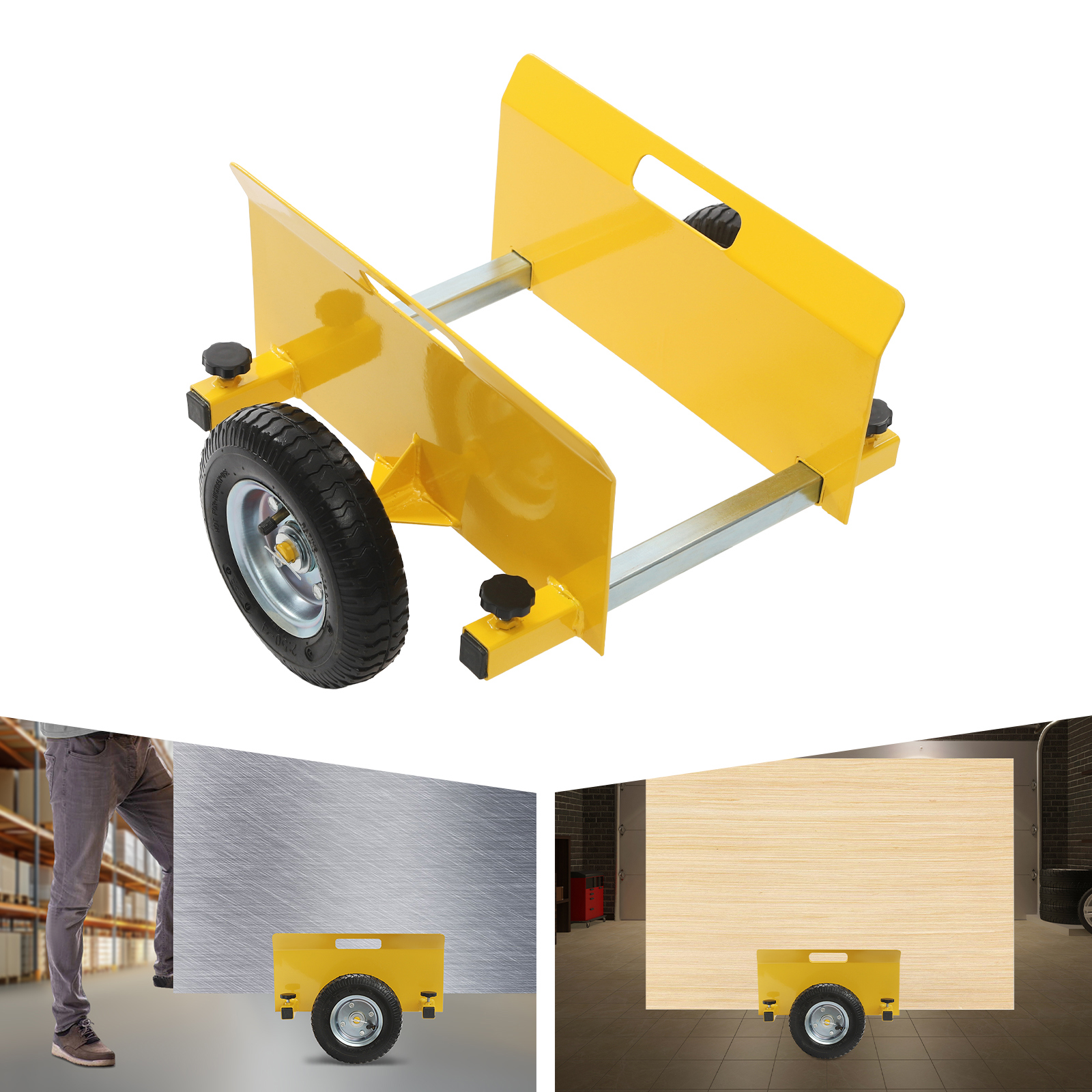Plattenwagen, Hochleistungs-plattenwagen, Verstellbarer Trockenbau-wagen Mit 8"-rädern, Plattenwagen Für Trockenbau-platten