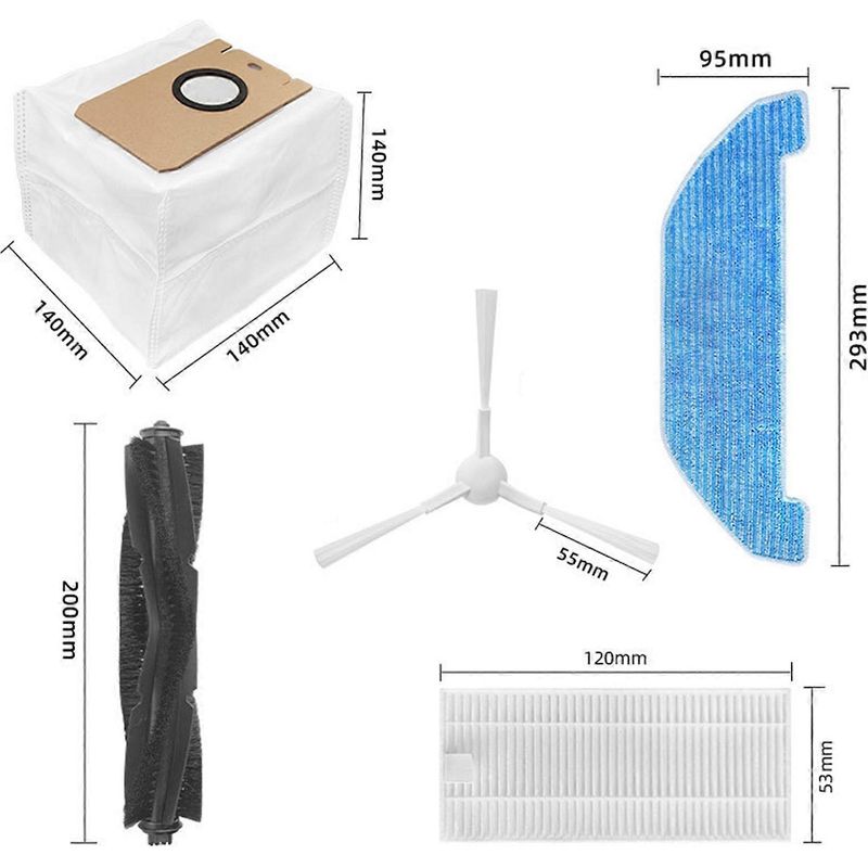 Hauptbürste, Seitenbürste, Filter Und Reinigungstuch Für Neabot Q11 Smart