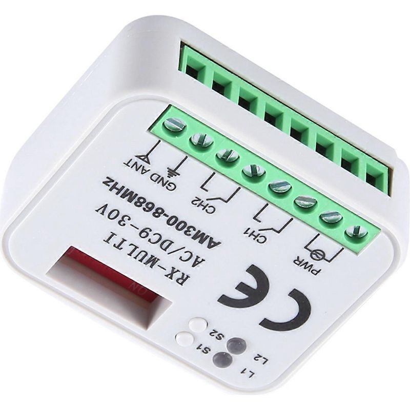 Universelle Garagentor-fernbedienung Rx, Mehrfrequenz 300–868 Mhz, Öffnerschalter, 9–30 V Relais Rx, 2 Kanäle