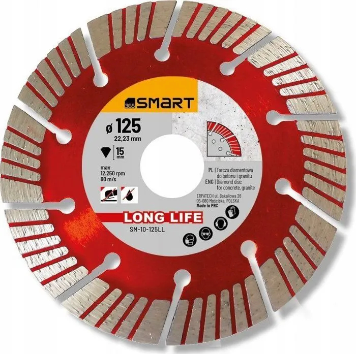 Diamanttrennscheibe Smart Long Life Turbo Segment 125 Mm