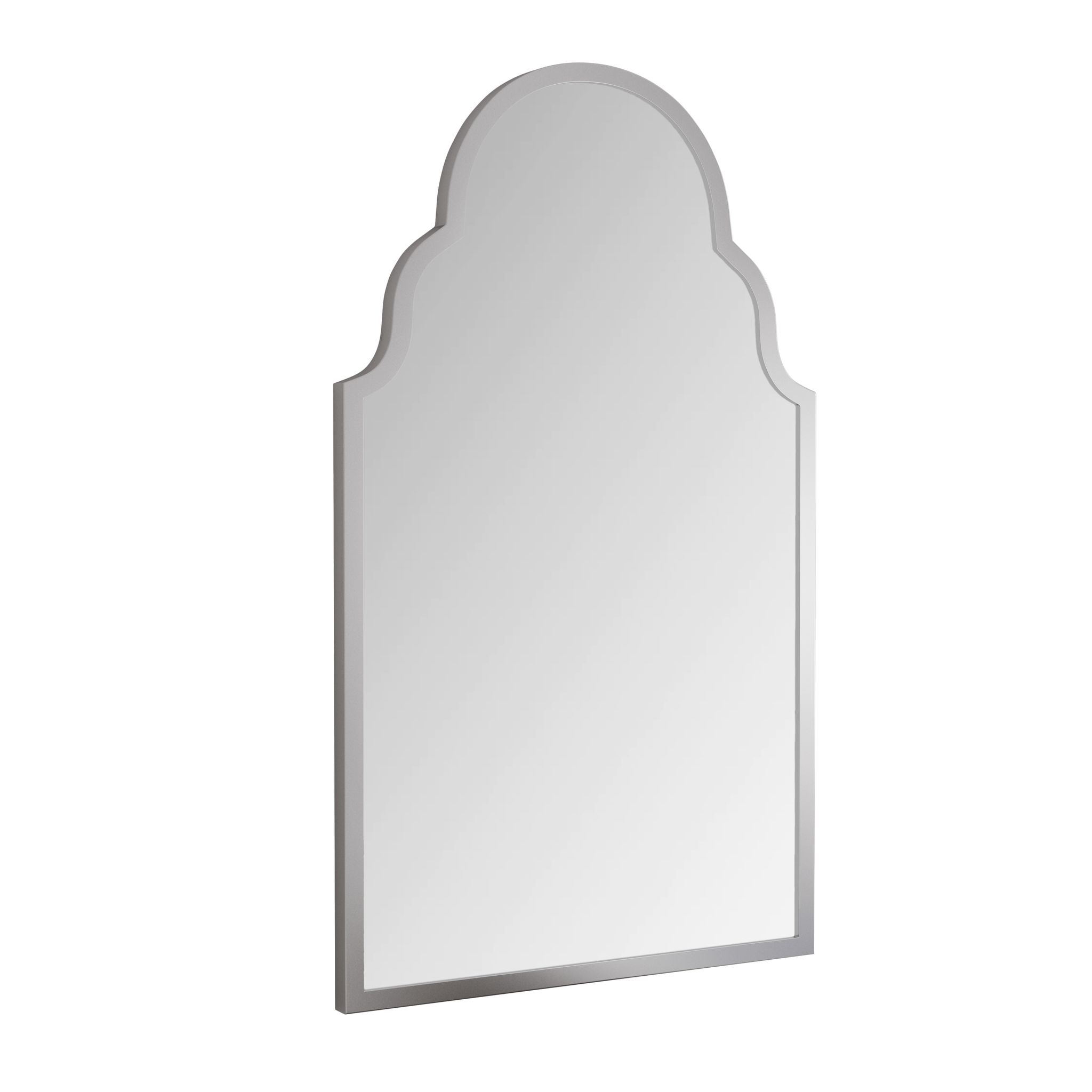 Rechteckiger Wandspiegel Mit Metallrahmen Für Bad Flur Oder Schlafzimmer Aus Glas Silber 61 X 101 Cm