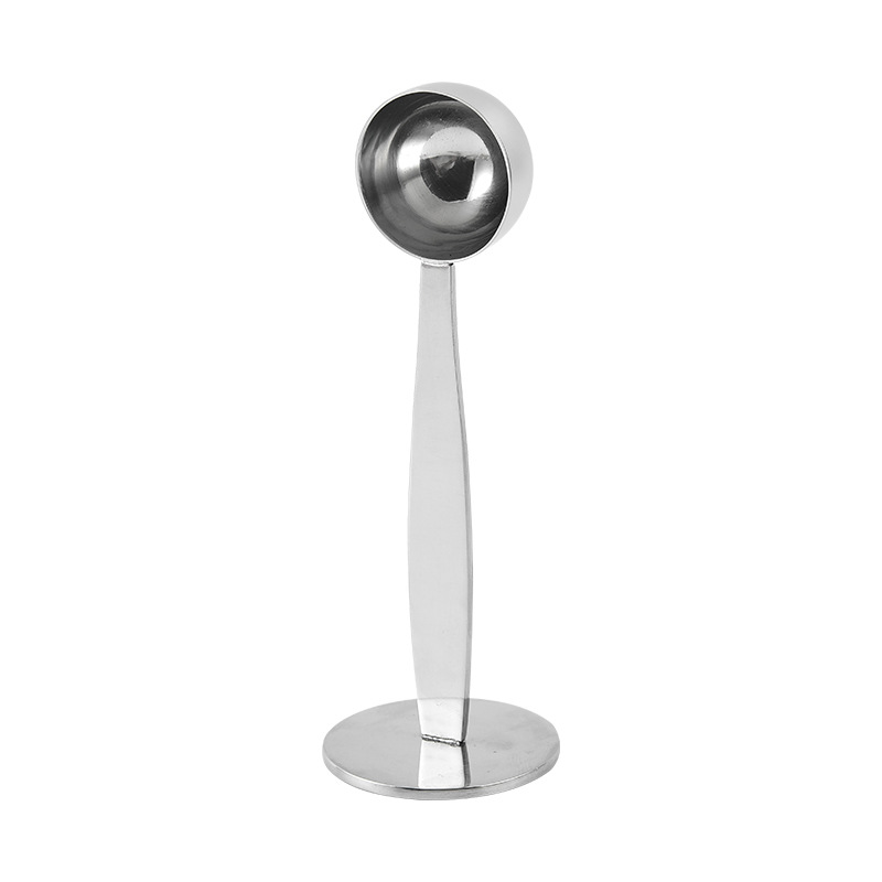 2-in-1 Kaffeelöffel Mit Espresso-tamper, Messlöffel Aus Edelstahl, 14,5 Cm Langer Messlöffel Aus Edelstahl Mit Langem Griff Zum Abmessen Und Tampen Von Kaffee