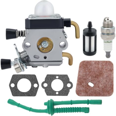 Stihl Fs55 Fs38 Fs55r Fs55rc Hl45 Km55 Fs80 Fr85 Fh75 Fs45 Fs46 Fs74 Fs75 Hl75 Hs70 Vergaser Mit Dichtung, Zündkerze, Schwamm, Filter Und Schlauch Für Motor, Freischneider Und Trimmer