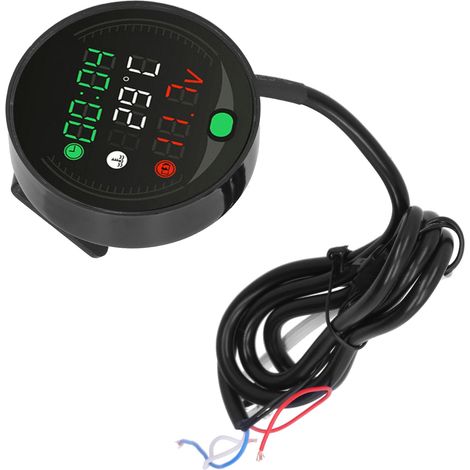 Wiederaufladbares Digitales Usb-voltmeter Für Motorräder, 9–24 V, Mit Thermometer Und Universeller Led-uhr