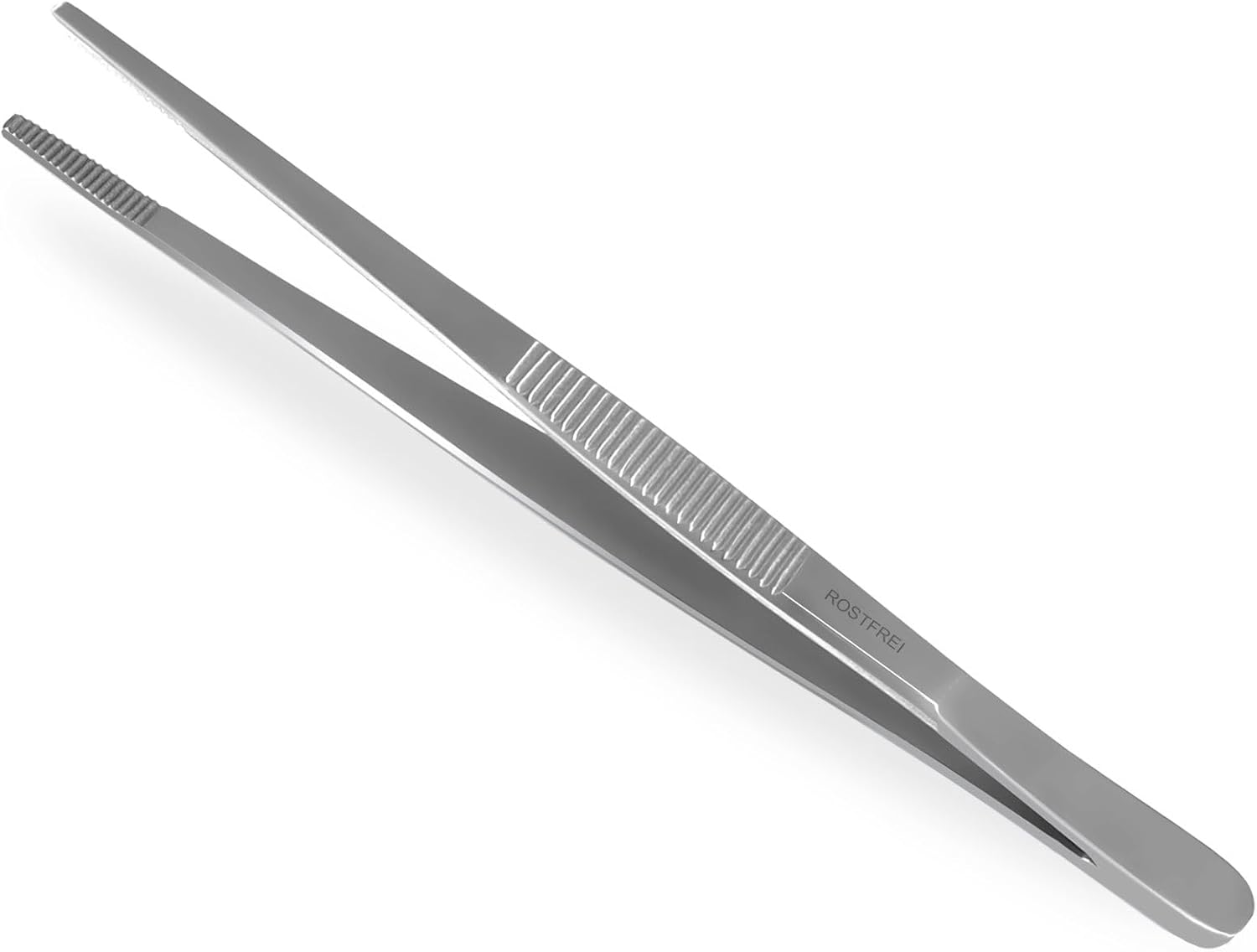 Küchenpinzette, Grillpinzette, Kochpinzette, Pinzette Edelstahl Gerade (16 Cm) Silber